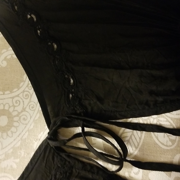 Johnny Was silk open front top - Picture 2 of 7